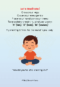 OM mantra card back — A–Z Ancient Wisdom deck